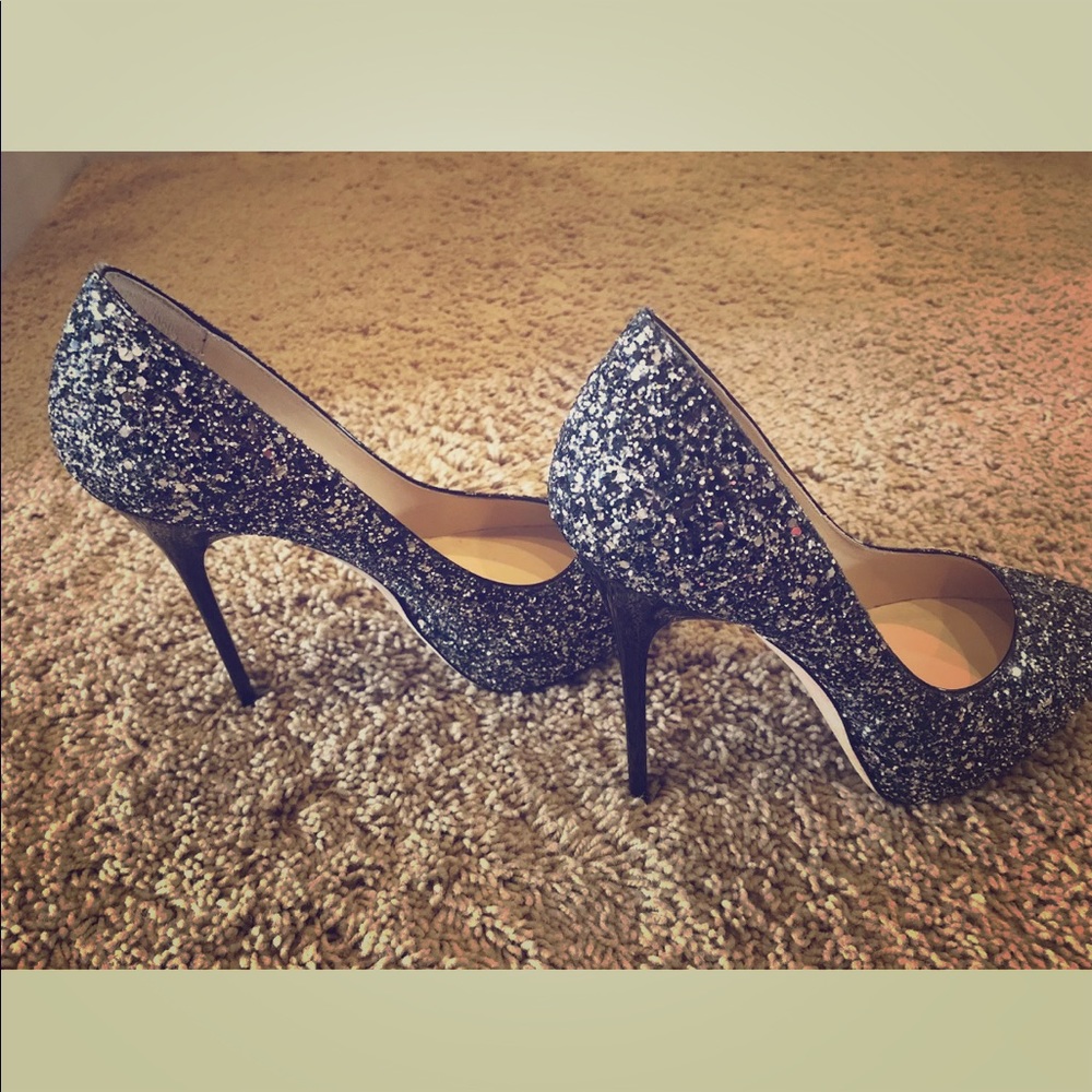 Jimmy Choo glitter Romy Stilletto w/ BOX
